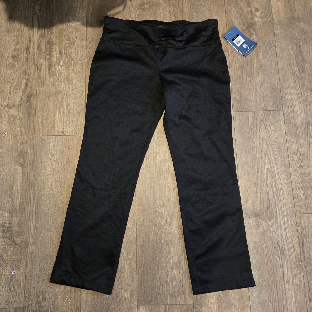 White Sierra Womens 1x Fleece Lined Athletic Pants Nwt Black